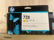 2022 -HP 728 (F9J65A) 130ml Genuine Ink Cartridge - Yellow OPEN BOX - SEALED BAG picture