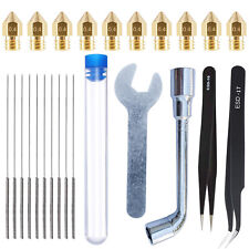 24Pcs Tool For 3D Printer Accessories MK8 Brass Extruder Nozzles Cleaning Tools picture