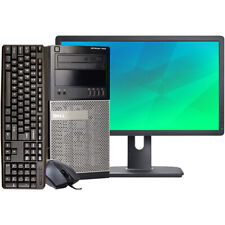Dell Desktop Tower Computer Up To 16GB RAM 1TB HD/SSD 24in LCD Windows 10 Pro picture