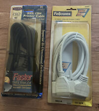 2x 10 Foot IEEE 1284 Printer Cables picture
