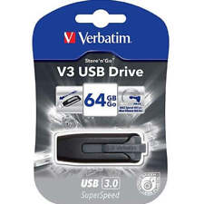 NEW Verbatim Store-N-Go V3 USB Flash Drive 3.0 64Gb Grey SuperSpeed picture