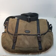 Vintage Fossil Canvas and Leather Messenger Bag Crossbody Laptop Computer Bag picture