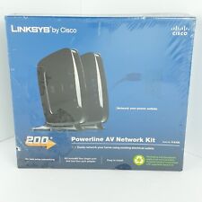 Cisco Linksys PLK300 200Mbps Powerline AV Network Kit Single And 4 Port Adapter picture