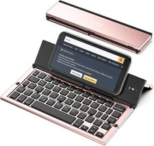 Geyes Folding Wireless Bluetooth Keyboard w/ Portable Pocket | GK608 | Rose Gold picture