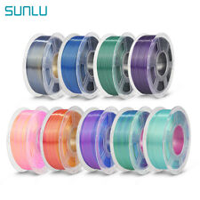 SUNLU 1.75MM SILK Filament Dual/Triple Color Shiny PLA+ Filaments 1KG Spool picture