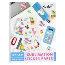 Lot 25-75 Koala Glossy White Sublimation Sticker Paper Waterproof Vinyl Sheets picture