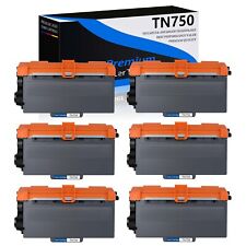6PK TN750 Toner Cartridge Black for Brother DCP-8150DN DCP-8155DN HL-6180DWT picture