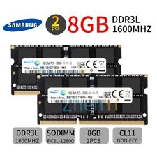 Samsung 16GB 2x 8GB DDR3L 1600MHz PC3L-12800S 1.35V SODIMM Laptop Memory Black picture