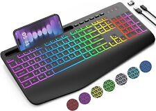 SABLUTE Wireless Keyboard with 8 Colors & 9 Effects Backlit 2.4G Lag Free picture