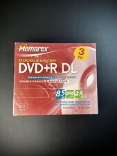 Memorex 2.4x 8.5 GB Double Layer DVD+R Pack Brand New Factory Sealed 3 Disc Pack picture