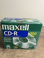 10-Pack Maxell CD-R 700 MB/80 Minute/12X Discs BRAND NEW IN BOX CONDITION picture