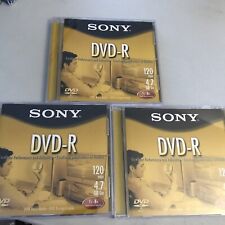 Sony DVD-R 5 Pack 120 min 4.7 GB 1x-8x Speed Unused New Open Box 3 Pack Three picture