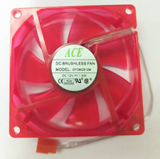 Ace 80mm x 25mm Computer Case Cooling 3-Pin Fan , UV Red picture