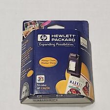 HP 23 Tri-Color Genuine Ink Cartridge C1823D Sealed Authentic Old Stock New picture