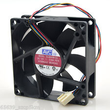 AVC DL08025R12U 80x80x25mm PWM Chassis Cooling Fan 12V 0.50A 4Wire 4Pin picture