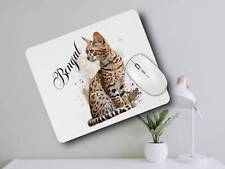 Bengal Cat Mousepad - Office Desk Accessories - Cat Lover, Personalized picture