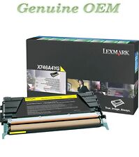 X746A4YG Original OEM Lexmark X746 Toner, Yellow Genuine Sealed picture