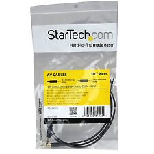 Startech.com 3 Ft Slim 3.5mm Stereo Audio Cable - M/m - Mini-phone Male Stereo picture
