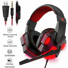 3.5mm Gaming Headset Mic LED Headphone Stereo Bass Surround for PS4 Xbox One PC picture