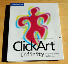 BRODERBUND ClickArt Infinity CD 1-9 and 10-15 Print Shop Essentials 6.0 21 CDs picture