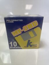 K Hypermedia MF-2HD 10 Diskettes IBM Formatted 1.44MB New Sealed picture