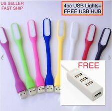 4X Flexible Bright Mini USB LED Light Lamp Hub for Notebook Laptop Desk Reading picture