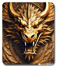 GOLDEN DRAGON - Mousepad / PC Mouse pad -  Dungeons Dragons Gaming Mat GIFT picture