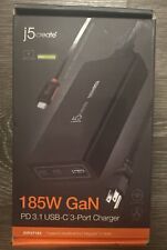 NEW SEALED J5 Create 185W GaN PD 3.1 USB-C 3-Port Charging Dock picture