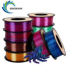 Tricolor 1KG 1.75 mm PLA Silk Filament Triple Colours Rainbow 3D Printer Bundle picture