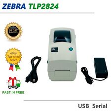Zebra TLP2824 Thermal Transfer Label Printer USB Serial 2824-11100-0001 picture