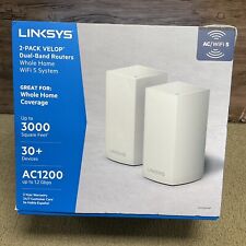 2-Pack LINKSYS VELOP VLP0102-NP Whole Home Mesh Wireless System Wi-Fi AC1200 picture
