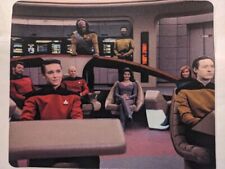 XL STAR TREK The Next generation MOUSE PAD TNG Bridge crew picard worf 10x8 inch picture