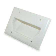 Wallplate: Triple-Gang Recessed Cable Pass-thru  White picture