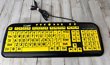 Ezsee Low Vision Wired Keyboard Large Print Yellow Keys USB picture