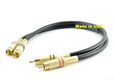 1ft Premium 2-RCA Male to Male Gold-Plated Audio Cable, US Custom Made Cable ** picture