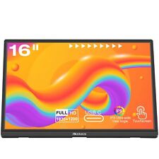 Touch Screen Portable Monitor 16 Inch Full HD 1920 x 1200P HDMI USB Type-C To... picture