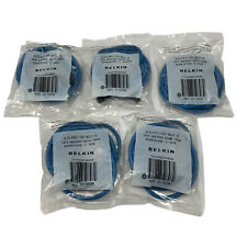 Belkin Lot of 5 A3L980-06 Cat 6 UTP Patch Cable Cords RJ-45 Male 6ft Blue New picture