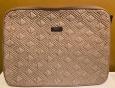 TUMI Beige iPad or Tablet Sleeve Quilted Case Protector Bag 10x14 picture