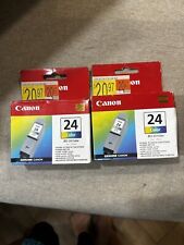 Lot of 2 Canon BCI-24 Genuine Black Ink Cartridge  picture