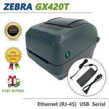 TESTED Zebra GX420T Thermal Transfer Barcode Label Printer USB Ethernet picture
