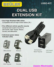 BEULER USBD-KIT Dual USB Extension Kit fits Specific Custom Mount for New Toyota picture