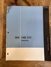 Vintage IBM Interpreters 548 552 Manual Of Operation 1958 picture
