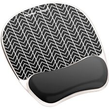 Fellowes Photo Gel Wrist Rest with Microban 7 7/8 x 9 1/4 x 7/8 Black/White picture
