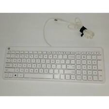 Computer Keyboard HP Wired White Slim PC Model SK-2028 USB Tested picture