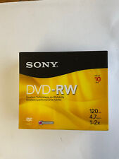 Sony DVD-RW Disc 10-Pack 10DMW47R2 4.7 GB 120 Min 1-2x SEALED picture