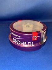 Memorex Double Layer DVD+R DL 15 pack 8.5 GB 240 Min 2.4x Blank DVDs New/Sealed picture