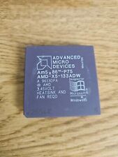 Vintage AMD AM5x86-P75 AMD-X5-133ADW Gold Pinned Ceramic Processor - Tested picture