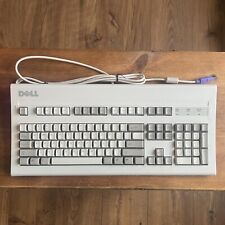 Vintage DELL Mechanical Keyboard White AT101W GYUM90SK PS/2 New No Box Rev A01 picture