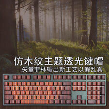 Walnut Grain Theme Keycaps PBT Translucent OEM Profile 108 Key for Mx Keyboard picture