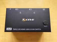 KCEVE 2x3 Triple DP/HDMI USB 3.0 KVM Switch - OPEN BOX picture